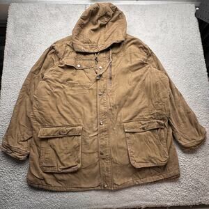 Northwest Territory Canvas Sherpa Lined Hooded Coat Jacket Mens 4XL Quilt Lined
